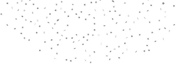 Seamless pattern with small silver stars on white background.