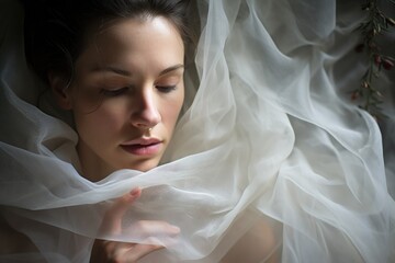 woman behind white organza IV