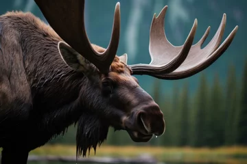 Cercles muraux Parc national du Cap Le Grand, Australie occidentale bull moose close up  glacier-waterton international peace park