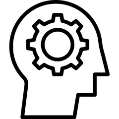 Mind setting vector line icon .svg