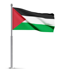 Flag of Palestine isolated on white background. EPS10 vector
