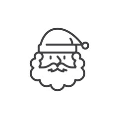 Naklejka premium Santa Claus line icon