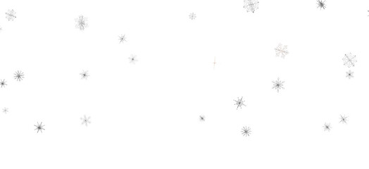 Winter Snow Showers: Spectacular 3D Illustration Showcasing Falling Christmas Snowflakes