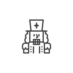 Christmas Nutcracker line icon