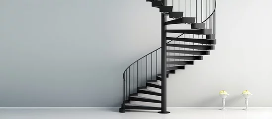 Fototapete Treppen Black spiral stairs  © Lasvu