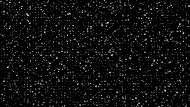 High-Tech Binary Matrix: Digital Rain of Matrix-Style Binary Code