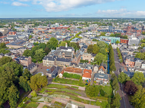 Aerial from the city Assen in the Netherlands