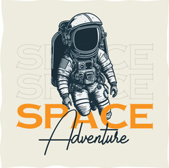 Astronauts in space images for use in posters t shirt printing