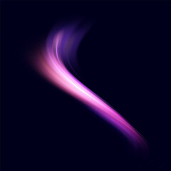 Neon speed lines. Dynamic light motion traces. Light trace wave, trace line.