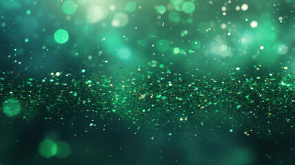 Fototapeta premium Green Sparkles Abstract Background