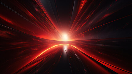 Energetic Red and Black Abstract Tunnel