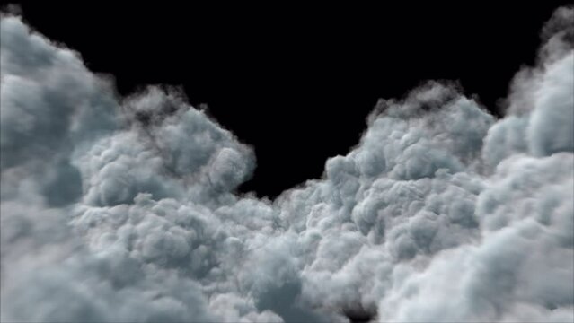 Passing Over Clouds with Alpha Channel. Passing clouds on alpha channel place on footage or background.