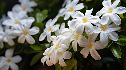 Get up close and personal with the exquisite jasmine blossoms in a garden oasis. Highlight the fine details and intoxicating fragrance