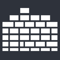 Brick wall icon vector illustration. Flat design style eps 10 AI Generated