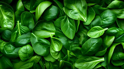 Spinach leaves background. Generative AI. - obrazy, fototapety, plakaty
