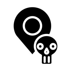 Solid Skull Map icon
