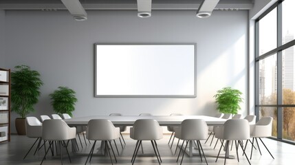 Conference room modern design, Furnished conference room beautifully designed, Office bright.