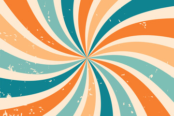 Vector classic vintage retro sipral rays background