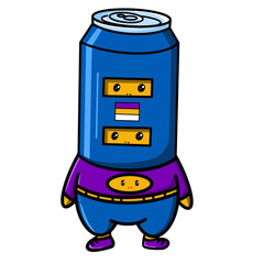 Blue robot cute Cartoon 