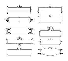 Set vector decorative frames collection