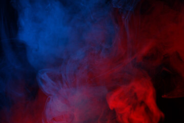 Blue steam on a black background.