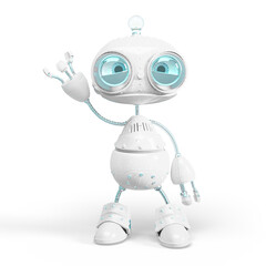 cute bot is waving
