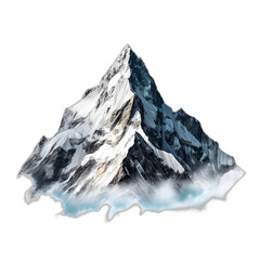 Fototapeta na wymiar Mountain Peak isolated on transparent or white background