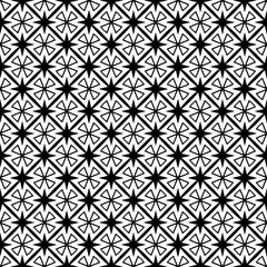 Black and white seamless abstract pattern. Background and backdrop. Grayscale ornamental design. Mosaic ornaments. Vector graphic illustration. EPS10.