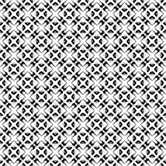 Black and white seamless abstract pattern. Background and backdrop. Grayscale ornamental design. Mosaic ornaments. Vector graphic illustration. EPS10.