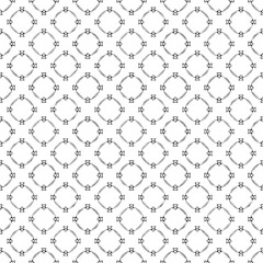 Black and white seamless abstract pattern. Background and backdrop. Grayscale ornamental design. Mosaic ornaments. Vector graphic illustration. EPS10.