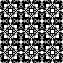 Black and white seamless abstract pattern. Background and backdrop. Grayscale ornamental design. Mosaic ornaments. Vector graphic illustration. EPS10.