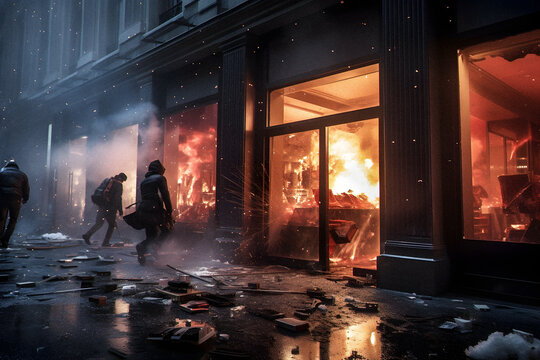 Rioters Looting Stores During Holiday Season