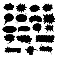 Speech Bubble Ai, Comic speech bubbles Ai, Bubble collection, Bubbles bundle, Action bubble signs Ai vector files