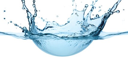 Obraz premium splash of blue water on a white background 