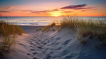 Sunset at the dune beach 