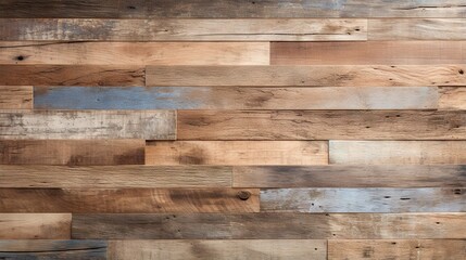  a close up of a wooden wall with a clock on it.  generative ai