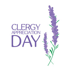 Clergy Appreciation Day. Design suitable for greeting card poster and banner