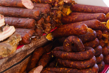 There are raw smoked sausages on the market.