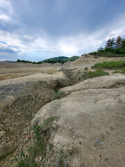 Fototapeta na wymiar active mud volcanoes of Berca, Vulcanii noroiosi near Berca, Buzau, Wallachia, Romania