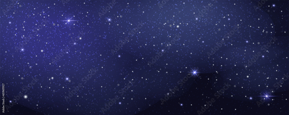 Wall mural concept of web banner. magic color galaxy. horizontal space background with realistic nebula, stardu