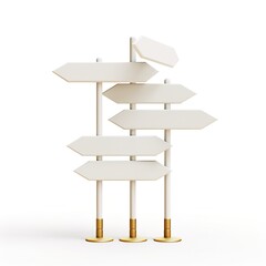 Sign design with blank space on white background.