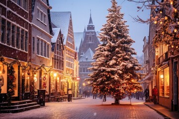 Frosted Facades: Historic Heartbeats in Snow