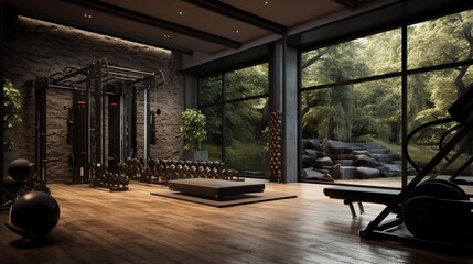 Home gym seamlessly blending with interiors.
