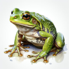 Obraz premium watercolor Frog clipart, generative ai