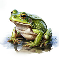 Obraz premium watercolor Frog clipart, generative ai