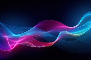 Abstract background with glowing neon moving wave lines. Data transfer concept wallpaper