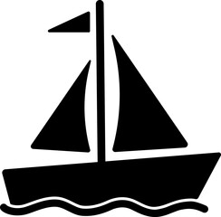 vector illustration of a boat on a transparent background