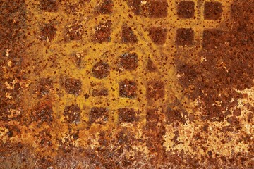 The texture of rusty metal. Surface covered with corrosion