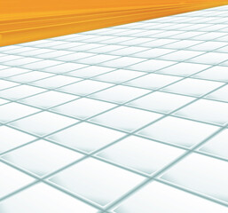 Illustration of a modern home floor with parquet wood. Square tiles on the floor clean and shiny