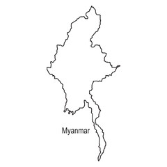 Obraz premium Myanmar map icon